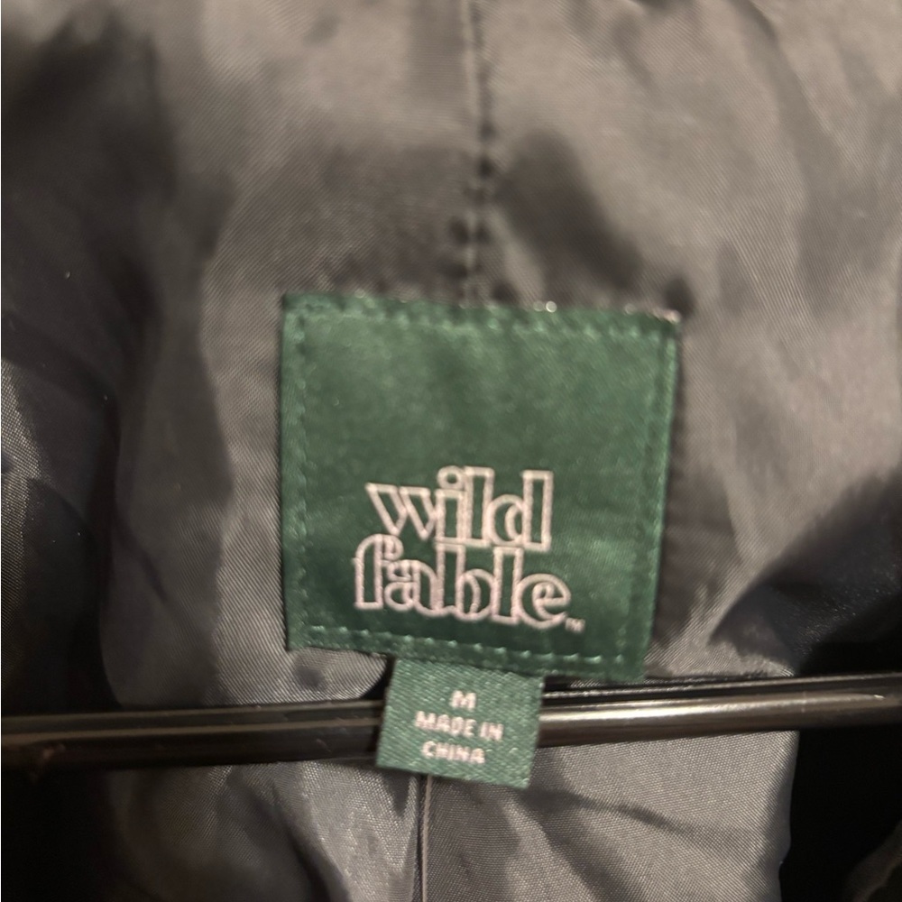 Wild Fable Black Leather Motorcycle Jacket Asymmetrical Zipper - Picture 4 of 4